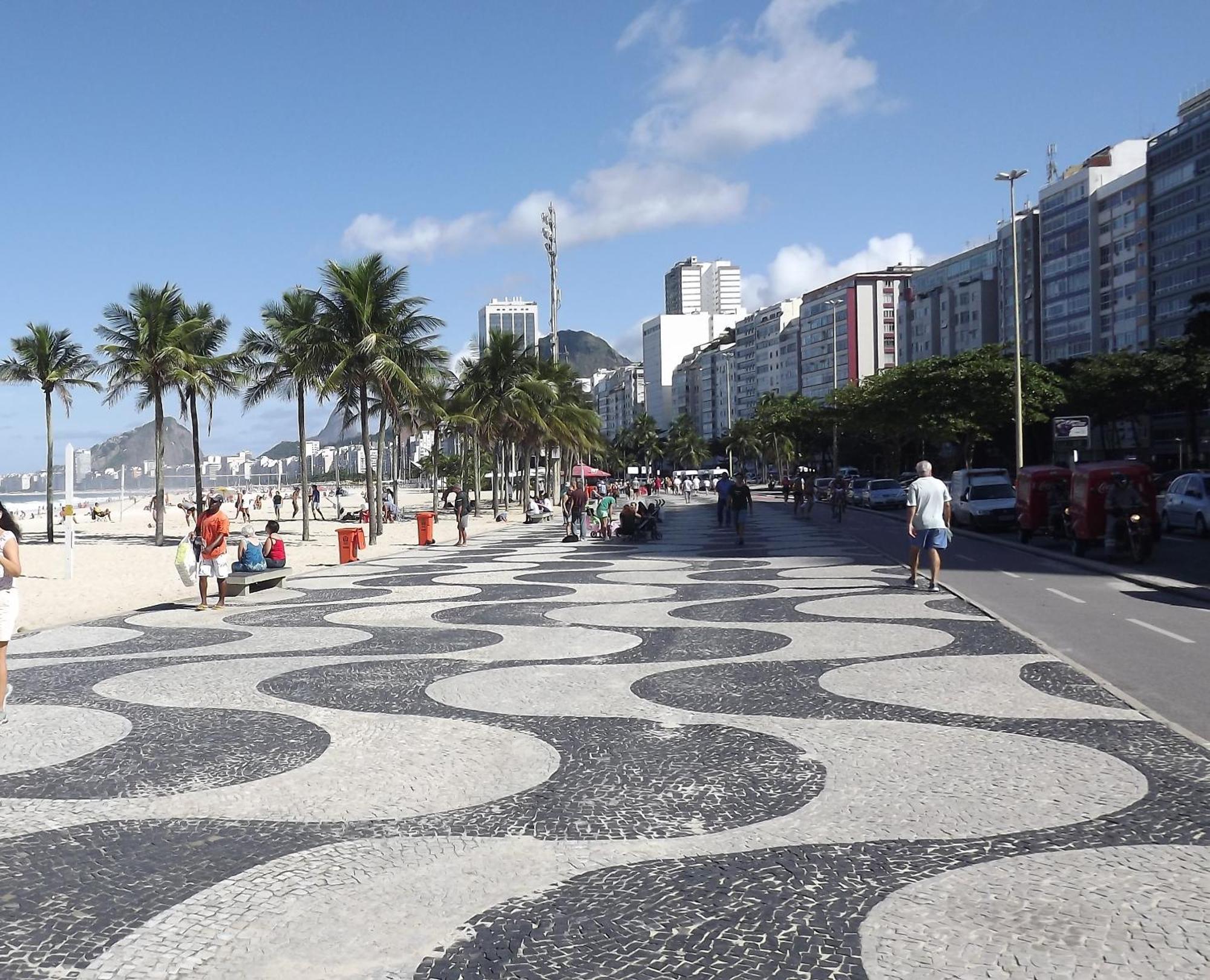 Vista Lateral Mar Copacabana Рио-де-Жанейро Экстерьер фото
